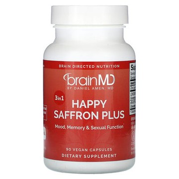 BrainMD, Happy Saffron Plus，90 粒全素膠囊