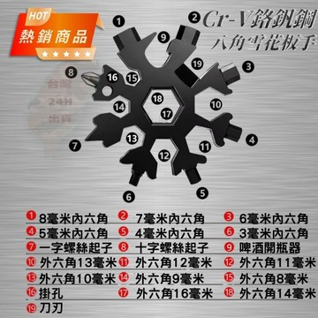 多功能扳手 雪花扳手 開瓶器 螺絲一字十字 六角板手 內六角板手 鑰匙吊飾 萬能扳手 六角扳手 內六角扳手