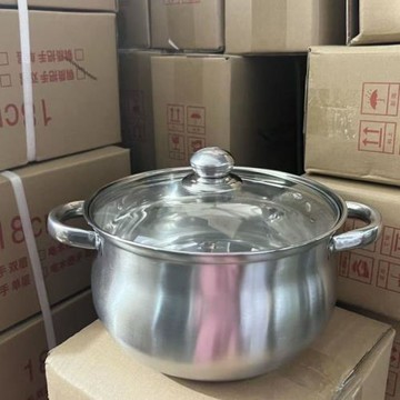 促銷特厚蘋果鍋不銹鋼湯鍋家用煮粥煮湯平底防燙電磁爐燃氣灶