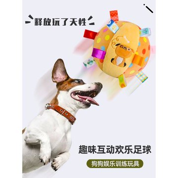 狗狗玩具球耐咬磨牙足球泰迪豐容玩具自嗨解悶神器發聲寵物球用品