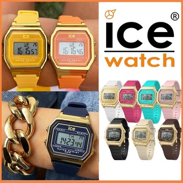 Ice Watch ICE DIGIT RETRO系列 復古金框矽膠電子錶 32mm-七色任選 雙11年度破盤價 聖誕交換禮物