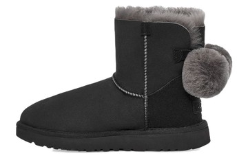 WMNS UGG MINI BAILEY FUZZY BOW BLACK