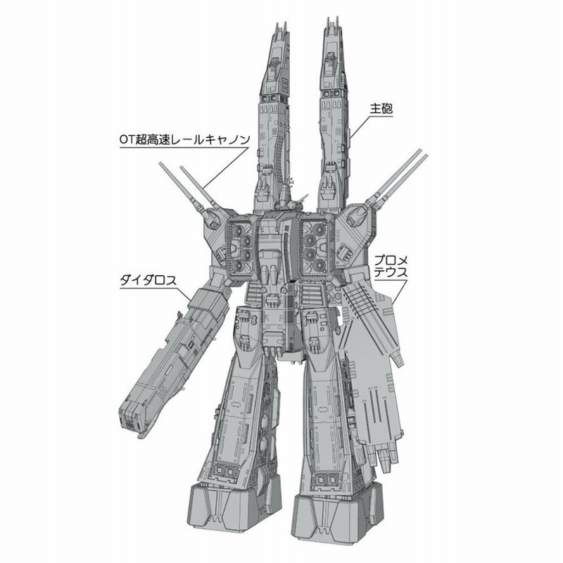 1/4000 SDF-1 マクロス艦 強攻型 w/プロメテウス & ダイダロス
