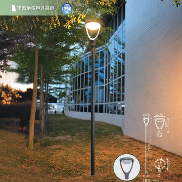 【舞光】25W 李奧納多戶外高燈 LED路燈 高度250公分 IP66防塵防水 公園燈 街道燈 抗UV燈罩