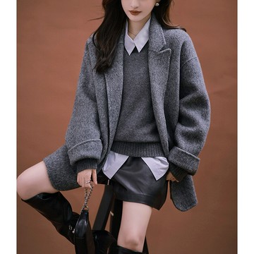 【巴黎精品】現貨+預購 風衣外套防風大衣-保暖通勤羊毛毛呢簡約女外套a1di74