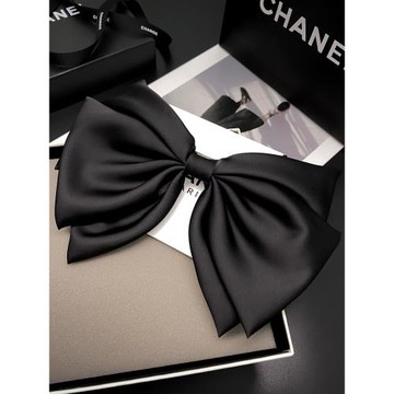 F8黑色大號蝴蝶結頭飾超大發飾森系仙美女冬季2025年網紅新款發夾