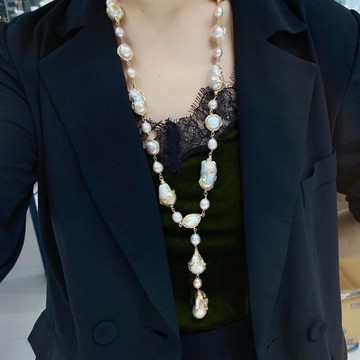 ENDRO ACC 珠光巴洛克珍珠項鍊