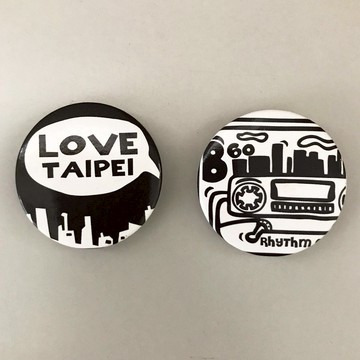 磁鐵黑白系列 台北城市節奏 兩入一組 | MonkeyCookie