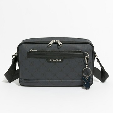 PLAYBOY - 雙層式斜背包  Mbition系列 - 深藍色