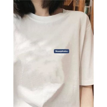 海外訂單出口余貨剪標撿漏~美式休閑男女夏季100%純棉時尚短袖T恤