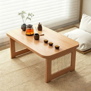 【匠俱】可摺疊飄窗小桌子 80*37*30cm 臥室客廳陽台炕桌 家用榻榻米茶几 床上寫字電腦桌 矮桌 便攜小桌子