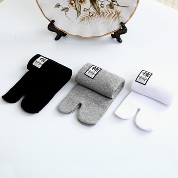 分指木屐襪棉襪分趾襪中筒二指襪子男女兩指襪女黑白灰色cosplay