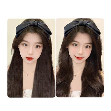 【巴黎精品】現貨+預購 女假髮透氣髮箍假髮輕量整頂假髮-蝴蝶髮箍自然2色a1jl5