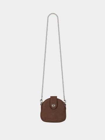Suede Half Moon Compact Bag [Brown]