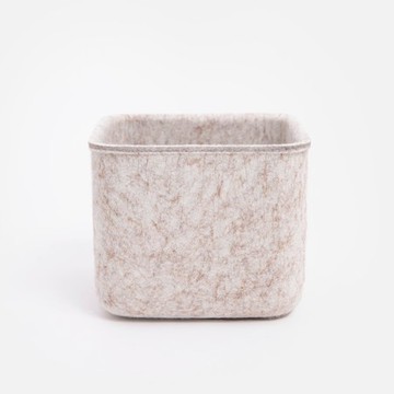 伊登毛氈收納籃 方型米