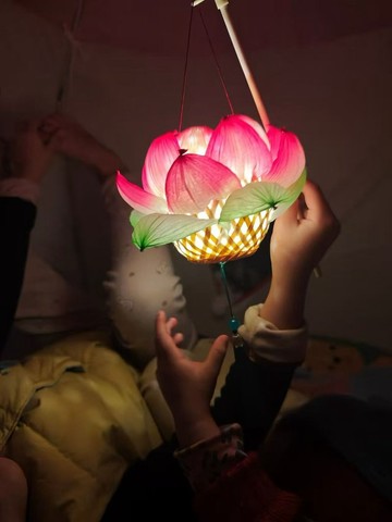 一紙荷燈入夢來 親子 DIY 蓮花燈籠套裝 可手繪改造國風蓮花燈
