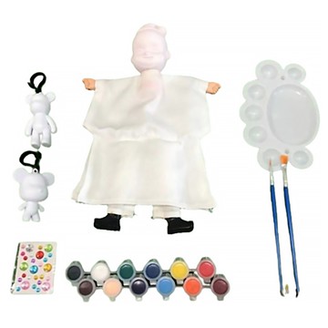 A-ONE 匯旺 DIY空白彩繪布袋戲偶  聖誕寶寶  1個