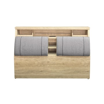 IHouse 特洛伊 多格收納插座 貓抓皮床頭箱 雙人5尺