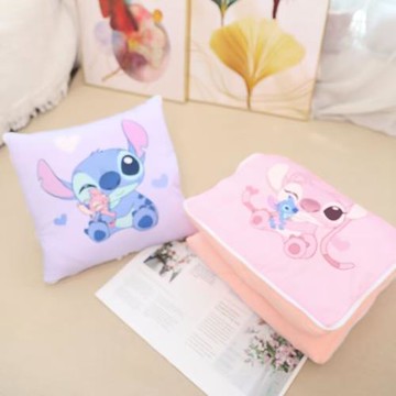 可愛抱枕被子辦公室折疊學生午睡抱枕被子兩用汽車靠枕睡覺二合一