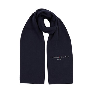 TOMMY HILFIGER HORIZON FLAT KNIT SCARF 藍色男款配件