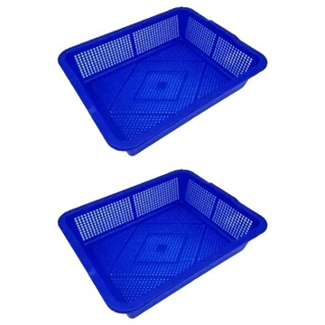 生活King 置物籃/收納籃 藍色  59.5 x 48 x 16cm  2個