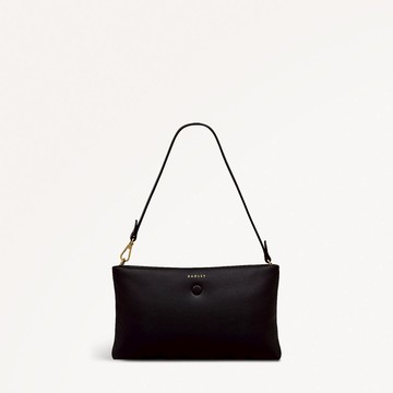 Radley London Womens Leather Mallow Street Large Ziptop Wristlet - Black Large