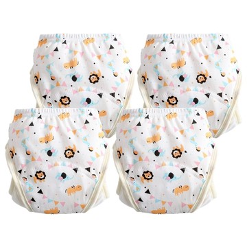 加厚6層學習褲 尿布褲  彩旗獅子  120碼(建議16~21kg)  2件  2組