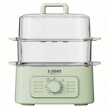 SONGEN 松井 多功能雙層蒸煮鍋 清新綠 9.3L大容量 電火鍋  SG-1011MS(G)