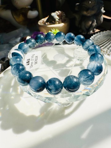 小精品稀有礦藍髮晶10mm27.95g平衡情緒啟發智慧創意擺脫負面思考