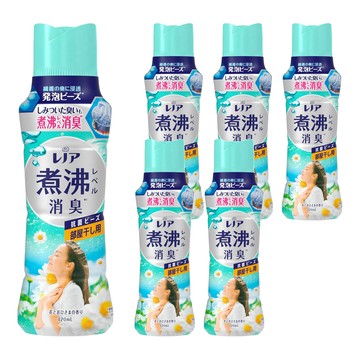 (箱售) Lenor 蘭諾 日本原裝進口 煮沸消臭 衣物芳香豆系列 淺綠 暖陽花香  420ml  6個