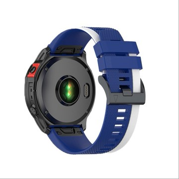 【ibits】Garmin fenix7 側直條矽膠雙色快拆替換錶帶 適用於佳明7S/7X 替換腕帶 20/22/26mm