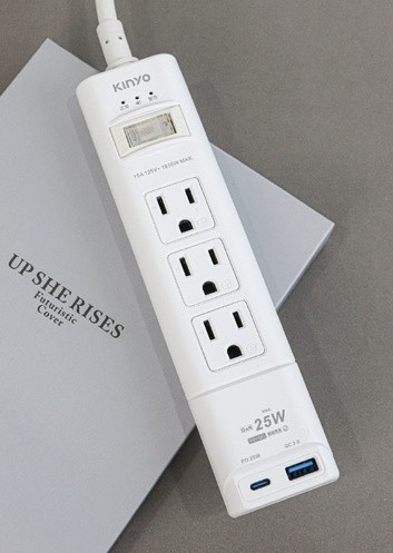 KINYO 1開3插PD+QC延長線