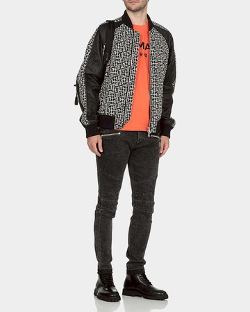 BALMAIN 經典 PB 緹花尼龍飛行夾克 - 52