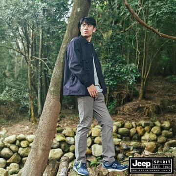 JEEP 男裝 休閒直筒長褲-灰色