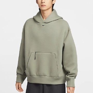 NIKE 耐吉 經典 寬鬆 針織 帽T 男連帽上衣-綠色 AS M NK TCH FLC HOODIE-HM9790320