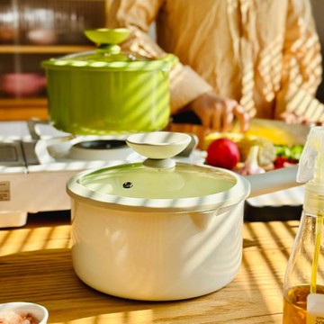 多色陶瓷不粘奶鍋家用不粘輔食鍋燃氣電磁爐通用