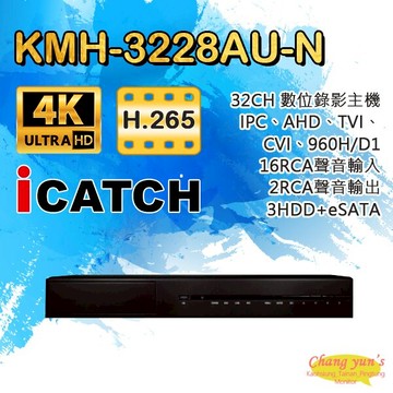 昌運監視器 KMH-3228AU-N H.265 32路 DVR 錄影主機 4K高畫質 可取DUHD