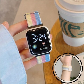 尼龍磁吸錶帶 適用 Apple Watch S11 10 8 9 7 SE3錶帶 42mm 46mm 編織錶帶 運動手環