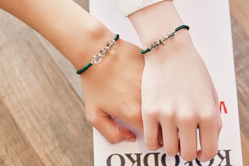 極旺財5A黑髮晶綠幽靈手鍊單入(含開光)吸引貴人(情侶款)