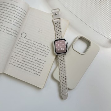 日系透氣鏤空 Apple Watch 矽膠錶帶