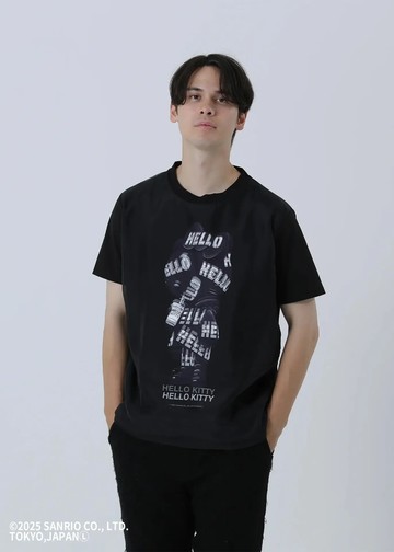 H KITTY LOGO短TEE TR-054BLACK
