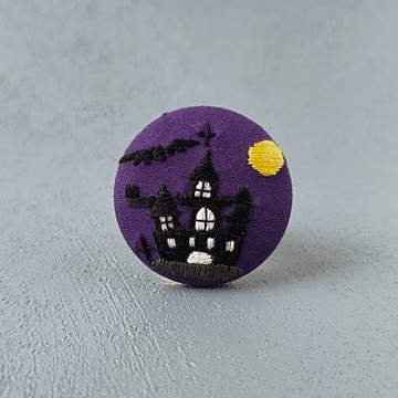 萬聖夜刺繡胸針 or 刺繡髮圈