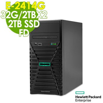 HP 惠普 ML30 Gen11 四核商用伺服器 (E-2414G/32G/2TBX2+2TB SSD/FD)