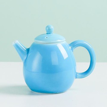 單人泡茶壺高溫色釉一壺二杯家用中式綠色粉色功夫茶具帶過濾泡茶
