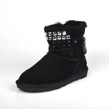 皮毛一體Zuse雪地靴女短筒加絨保暖流蘇靴學生加厚套腳短靴女冬潮