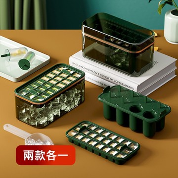 荷生活 雙材質大容量透明可視矽膠製冰盒冰棒模具 矽膠款+冰棒款各1