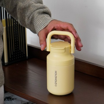 水水每天笑喝喝【Holoholo】LIULIU TEA 不鏽鋼茶水保溫杯 - 400ml (黃色) 泡茶 品茶族 輕鬆茶水分離 保溫杯 飲水好夥伴 多喝水 職場禮