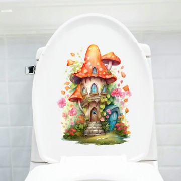 【MR.ZAKKA】創意萬用裝飾貼紙-童趣主題 可愛卡通奇幻磨菇 L款 兒童房布置 DIY可移式壁貼 無痕壁貼 牆貼