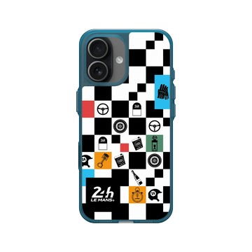 iPhone 17 Clear (相機按鈕) 夜幕藍 - 24 Hours of Le Mans - 24H - Checkerboard