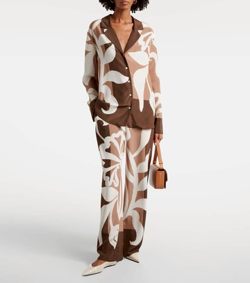 SIR Portia silk satin pajama shirt